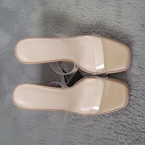 Clear platform sandals